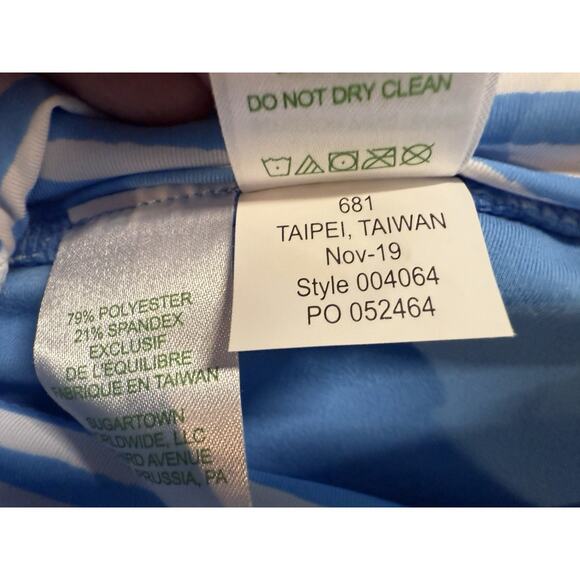 Lilly Pulitzer Weekender Luxletic Midi Legging Whisper Blue Beach Happy Size XXS - Picture 6 of 9